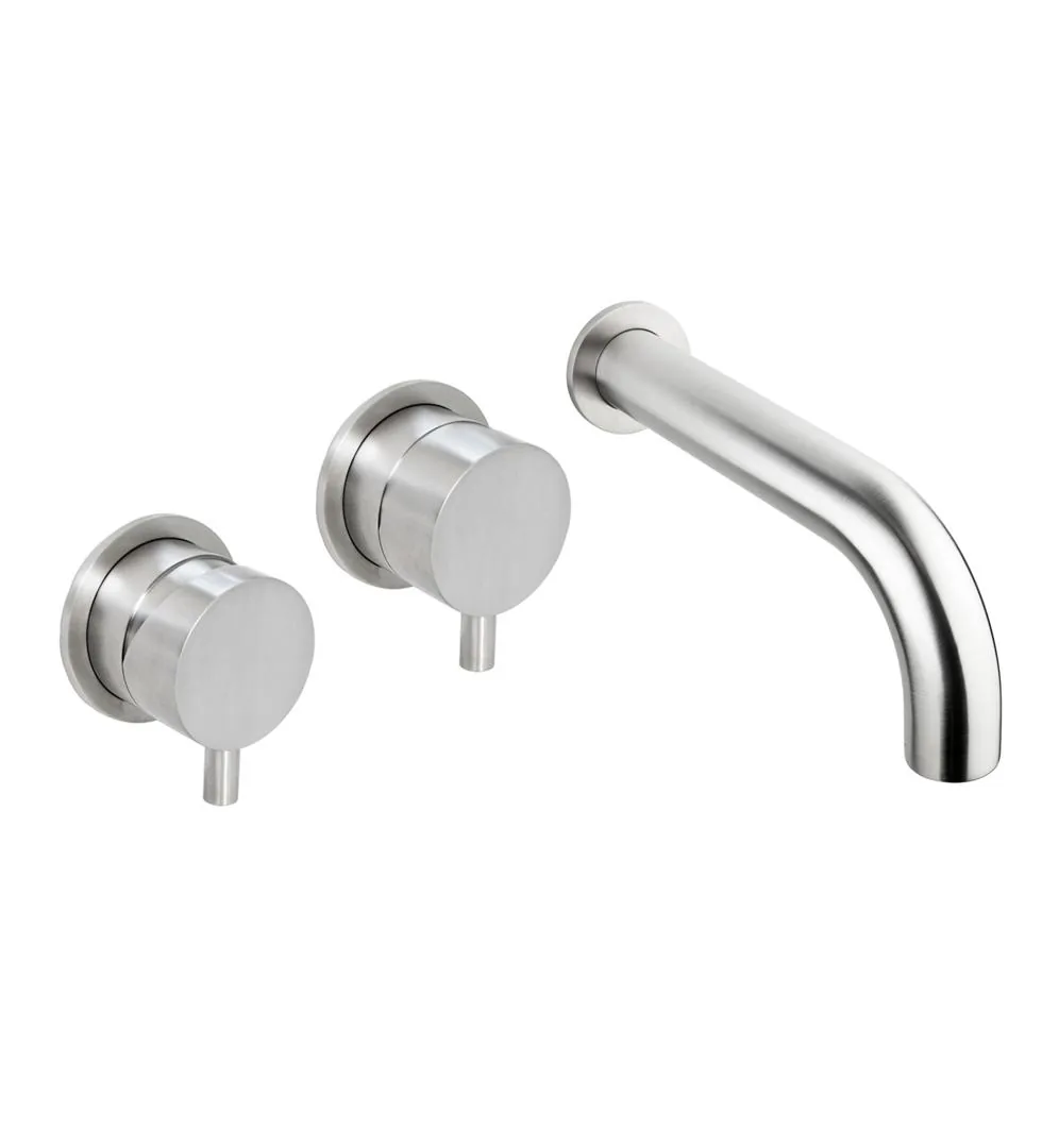 Portata Wall Mounted Bath Set with Mixer, Spout and Diverter