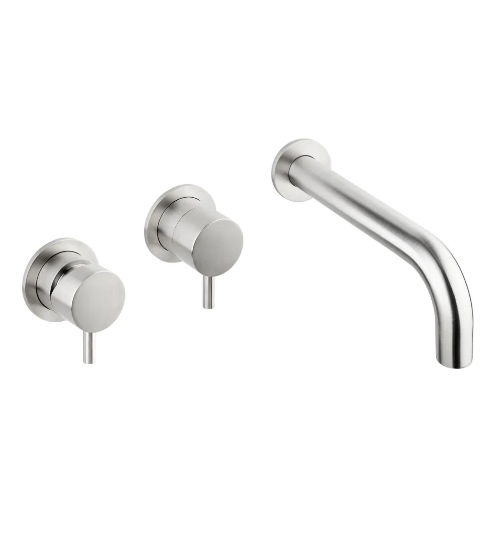 Limpido Wall Mounted Bath Set with Two Way Diverter and Spout
