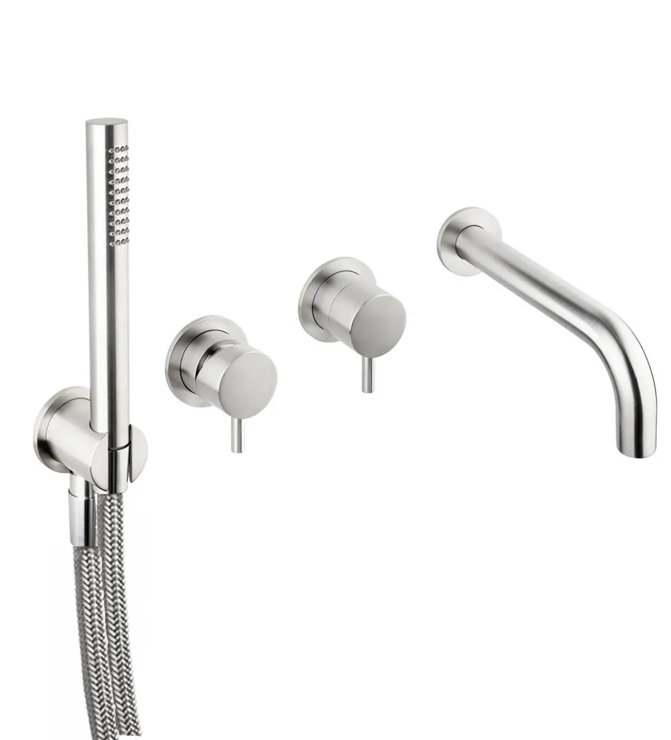 Limpido Wall Mounted Bath Set with Hand Shower and Diverter