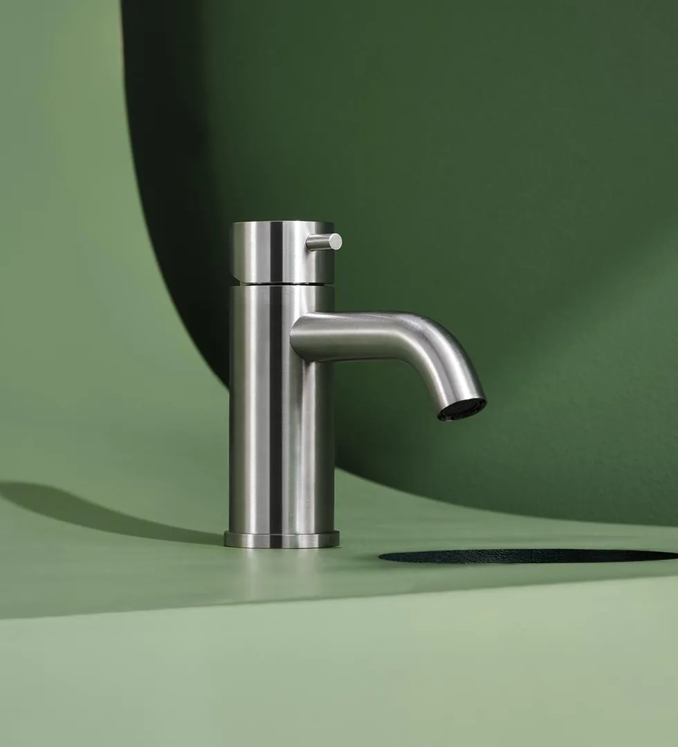 Alveo Deck Mounted Basin Mixer without Drain, 316L Steel