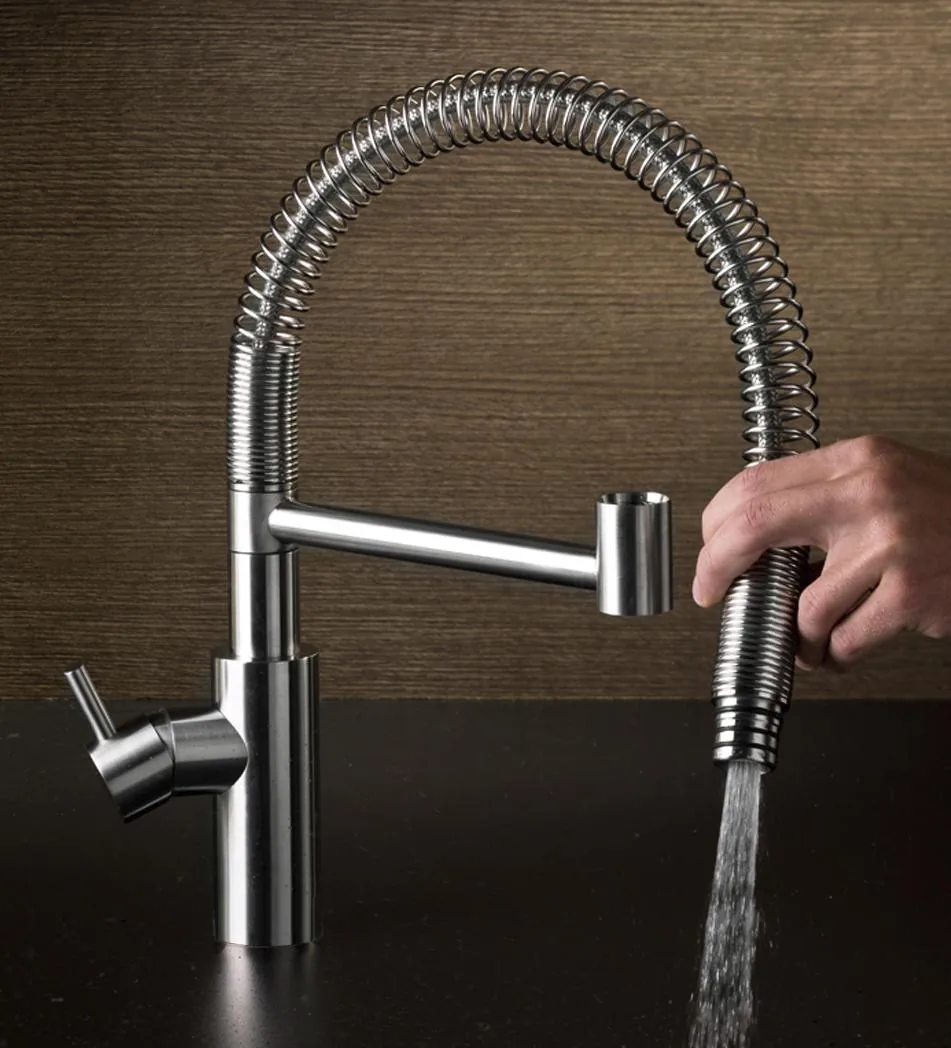 Flutto Deck Mounted Kitchen Sink Mixer With 360 Swivel Spout