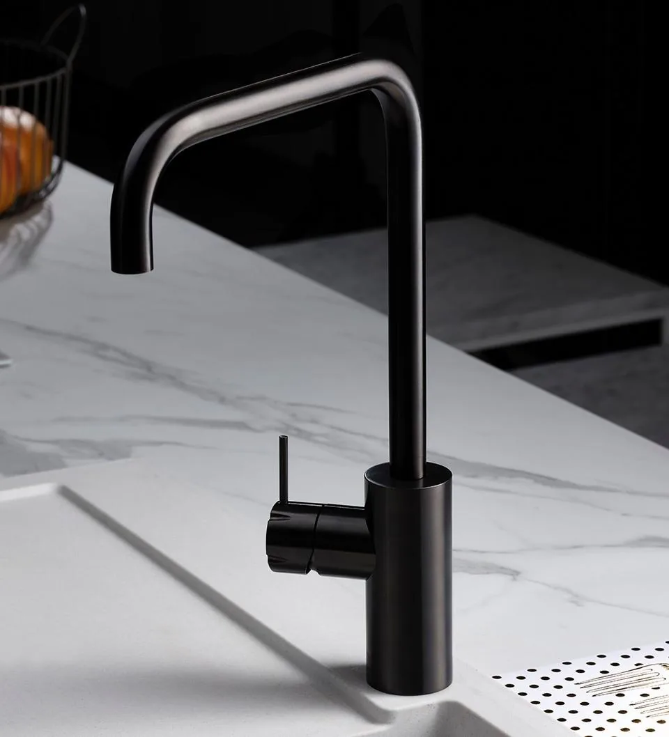 Accordo Deck Mounted Single Lever Sink Mixer with Swivelling Spout
