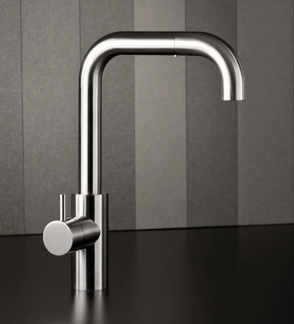 Preciso Deck Mounted Kitchen Sink Mixer with Pull Out Spout