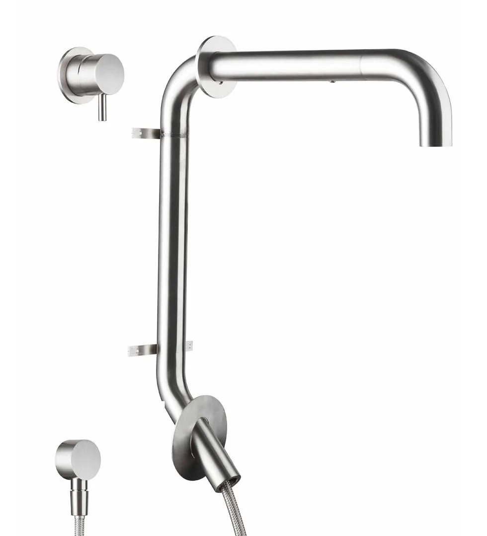 Approdo Wall Mounted Kitchen Sink Mixer Set